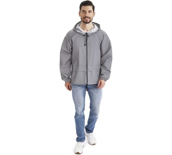 Изображение товара Куртка-ветровка влагозащитная Прабо Лидер Флеш серый, 112-116 (56;58) 58640