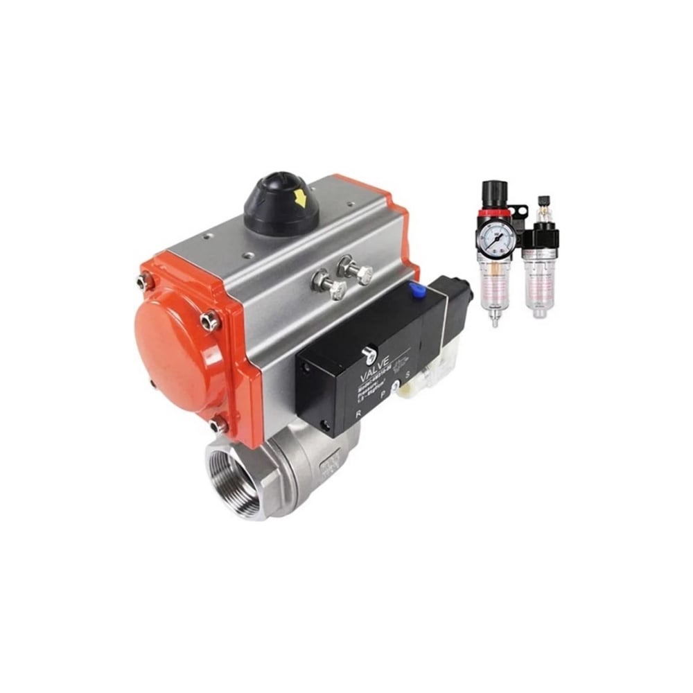 Изображение товара Кран шаровой DN.ru КШМП.316.230-ISO Ду100 Ру40 с пневмоприводом DA-083