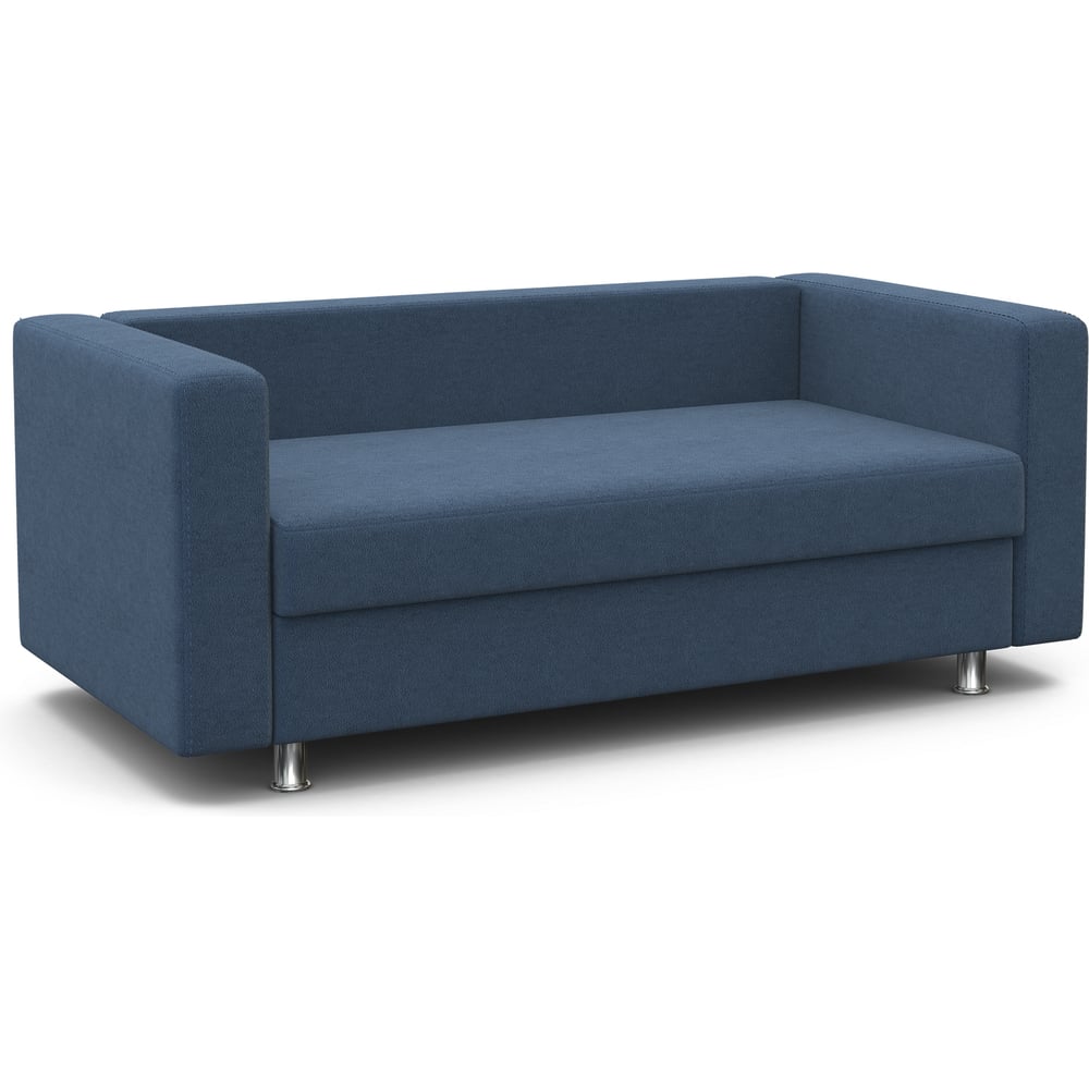 Изображение товара Офисный диван Шарм Бит велюр синий 2 места стильный и прочный