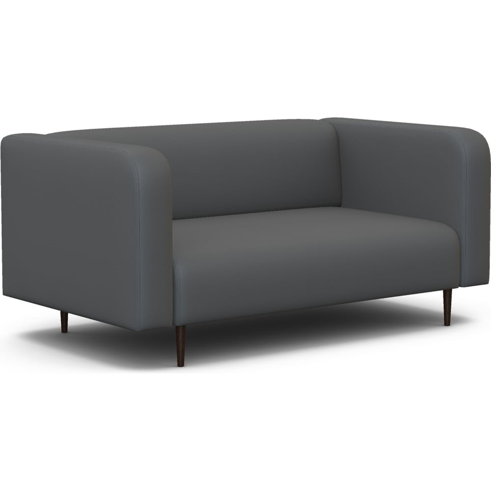 Изображение товара Офисный диван Шарм Акцент экокожа серый 1340 мм длина 2 места