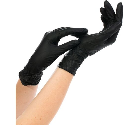 Изображение товара Перчатки универсальные ARCHDALE NitriMAX нитриловые, неопудренные, черные, 3.5г, размер XL, 100 шт B788XL