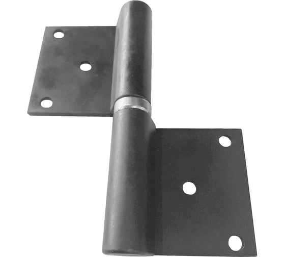 Изображение товара Петля гаражная на площадке Левша 140Х20Х47 под крепеж с оксидным покрытием (воронение), правая У1-9200.Чп