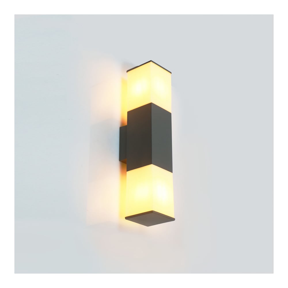 Изображение товара Фасадный светильник General Lighting Systems Нова GWL-2E27-IP65 графит матовый