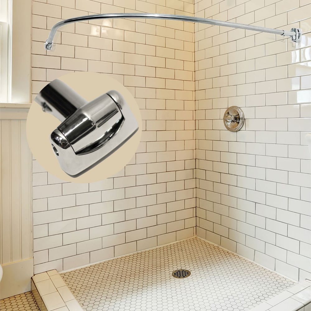 Изображение товара Карниз для ванной угловой GoGo Lux plus 90х90 П2 усиленный полукруг