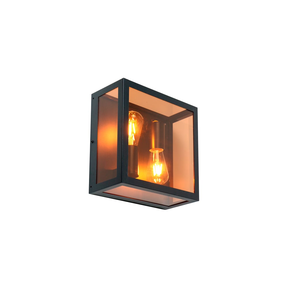 Изображение товара Фасадный светильник General Lighting Systems Лофт GWL-2E27-IP65 черный и золотой