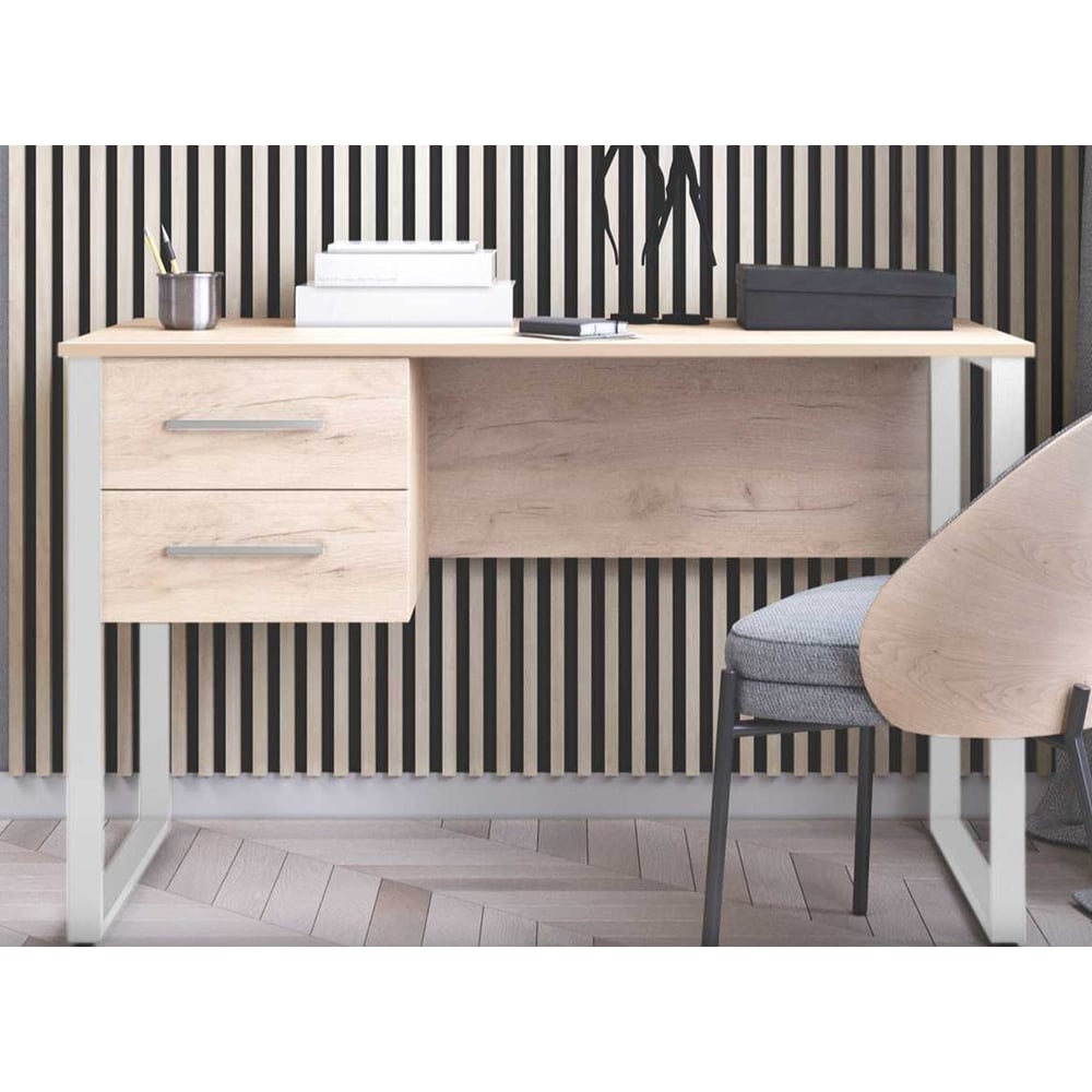 Изображение товара Компьютерный стол Альянс мебель с 2 ящиками 1200х600х750 дуб крафт золотой/белый