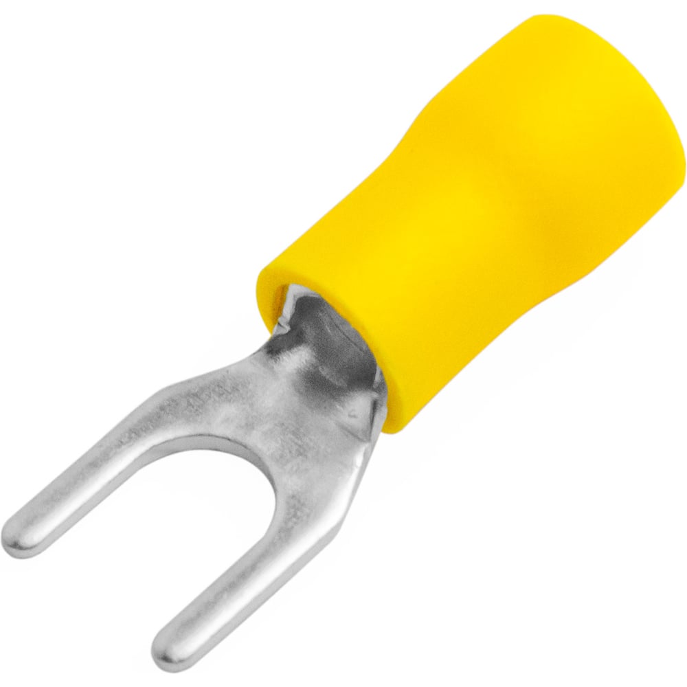 Изображение товара Наконечник кабельный вилочный Vell изолированный НВИ 6,0-5, 100 шт