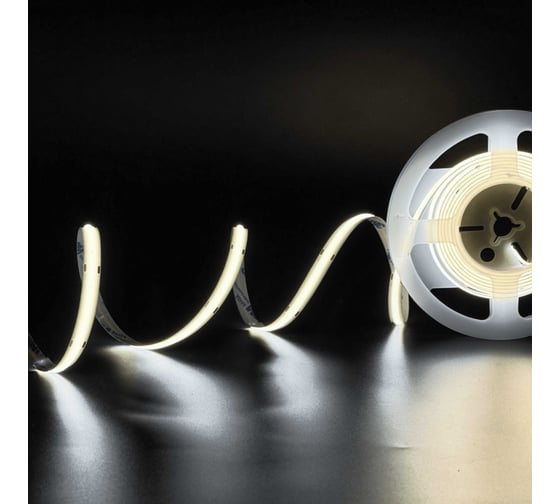 Изображение товара Светодиодная лента Geniled 5м 24В 14Вт/м 4000К COB нейтральная дневная подсветка 528 led/m IP33 10мм 03625