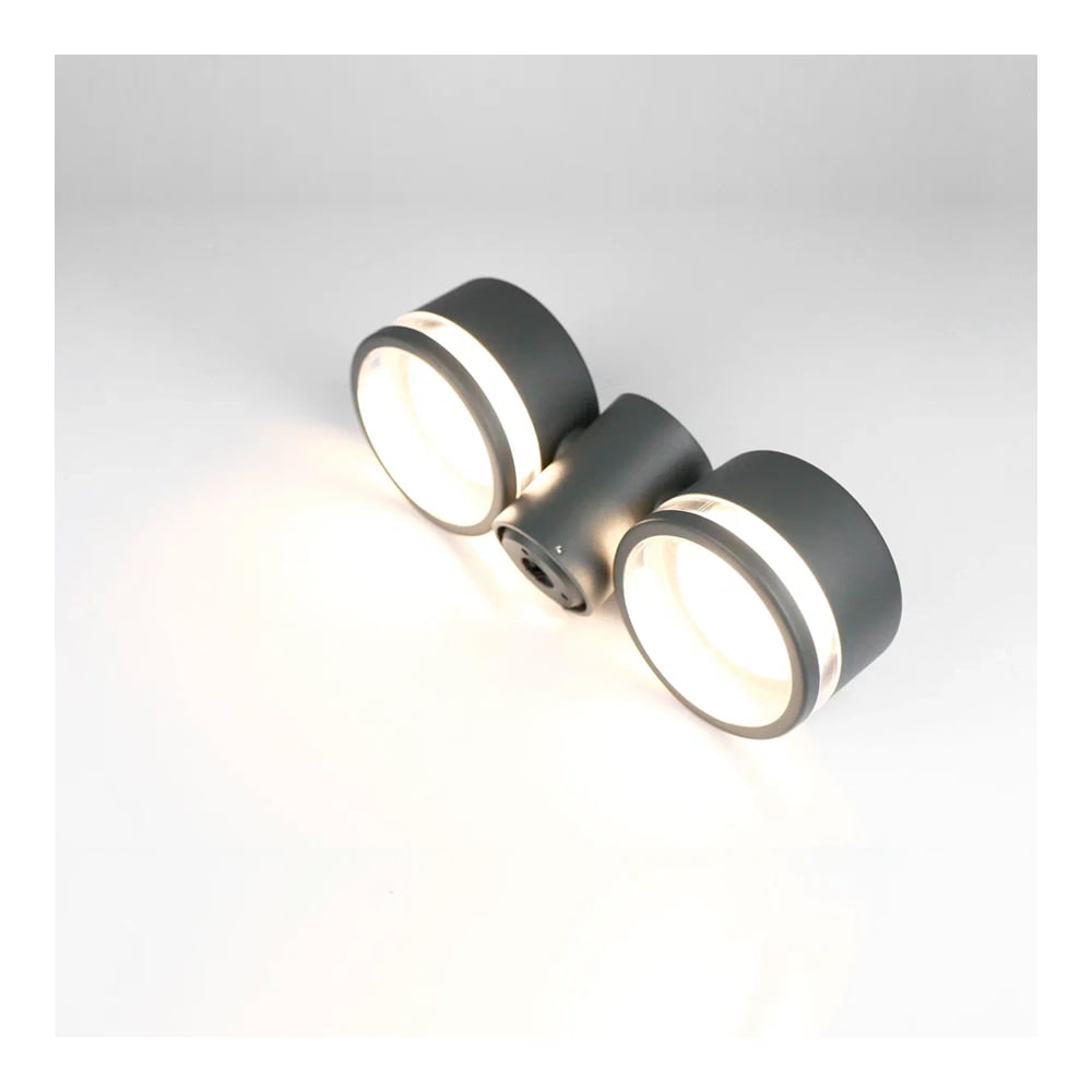 Изображение товара Фасадный светильник General Lighting Systems Иллюмакс GWL-2GX53-M-IP65 графит 2 лампы