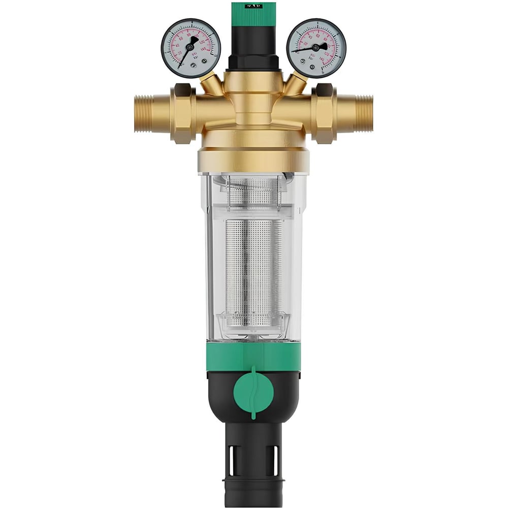 Изображение товара Фильтр тонкой очистки ХК с обратной промывкой DN32 100мк для бытового использования FK76-11/4C