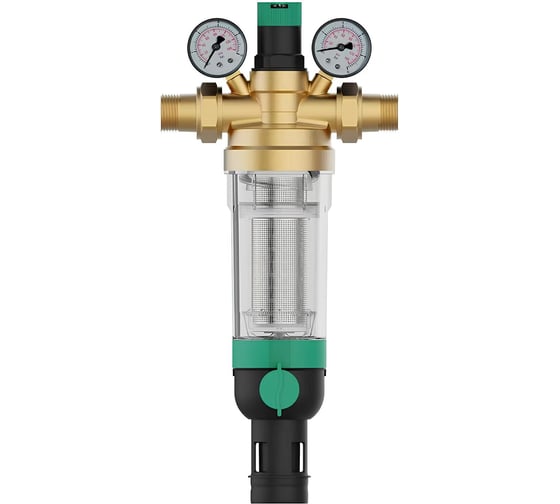 Изображение товара Фильтр тонкой очистки ХК с обратной промывкой и регулятором DN32 (1 1/4) 100мк до 40С FK76-11/4C