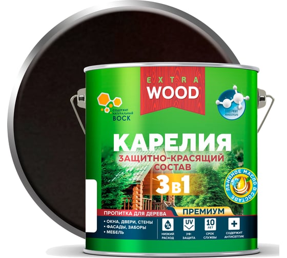 Изображение товара Защитно-красящий состав Farbitex 3в1 для древесины Карелия Палисандр (2.7 л) WO 4300016885