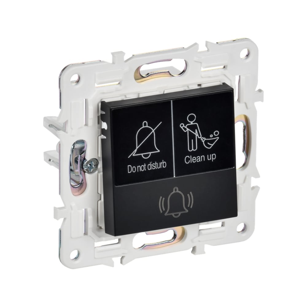 Изображение товара Кнопка звонка с индикацией IEK SKANDY для отелей 10А SK-V17Bl черный