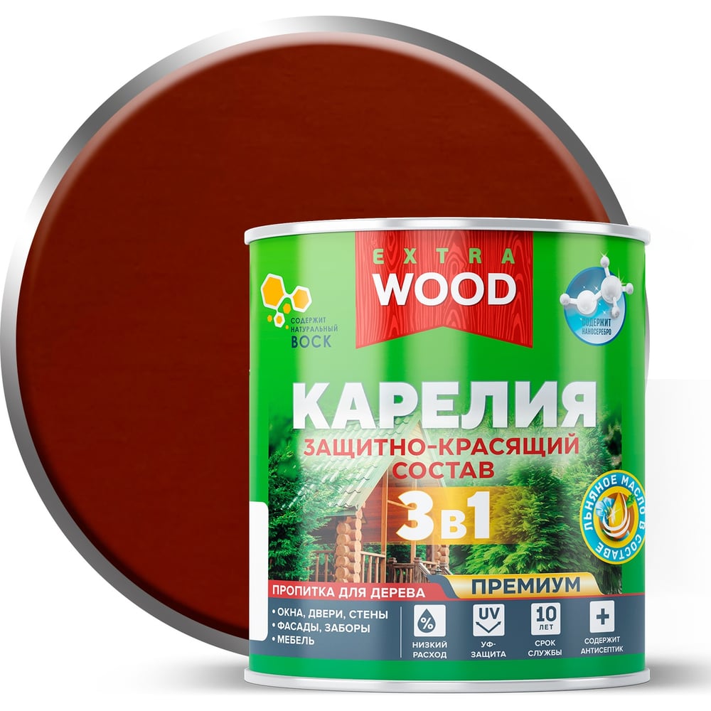 Изображение товара Защитно-красящий состав Farbitex 3в1 красное дерево 0.75л
