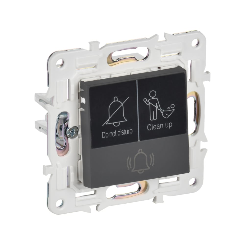 Изображение товара Кнопка звонка с индикацией IEK SKANDY для отелей 10А SK-V17G графит