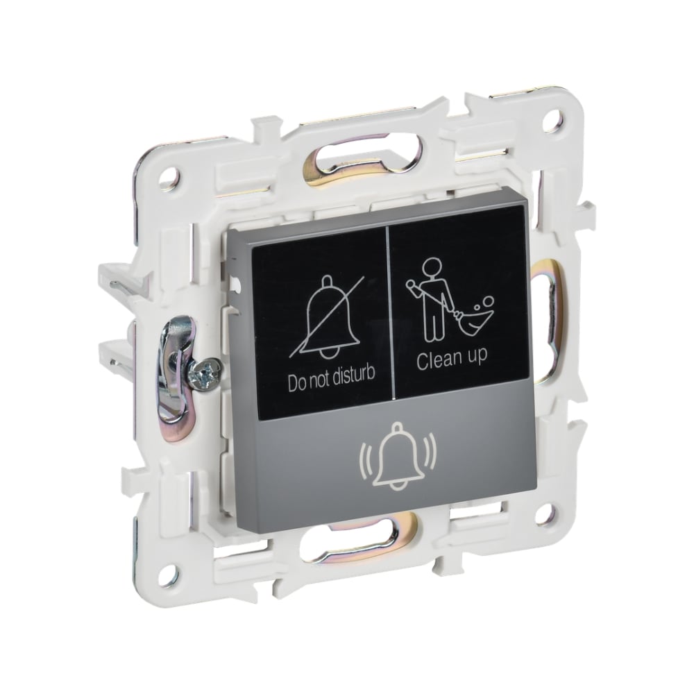 Изображение товара Кнопка звонка с индикацией IEK SKANDY для отелей 10А SK-V17Gr серый