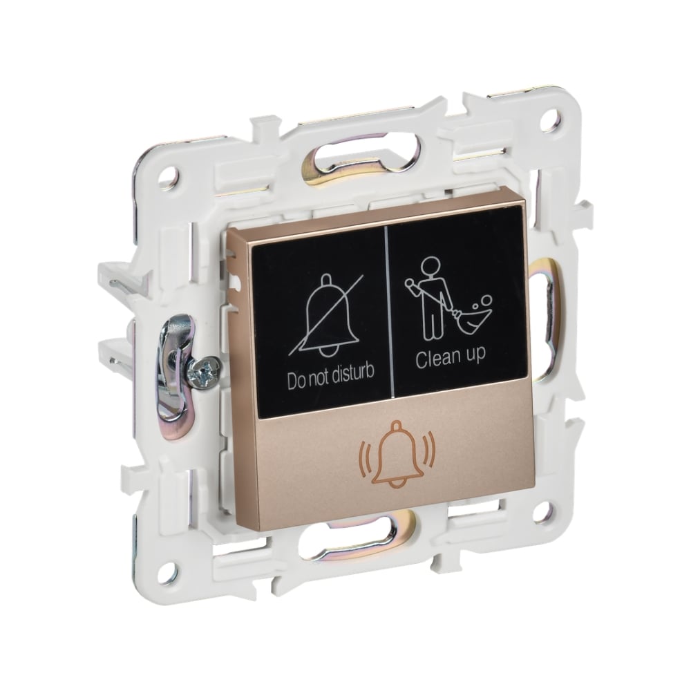 Изображение товара Кнопка звонка с индикацией IEK SKANDY для отелей 10А SK-V17Sa песочный