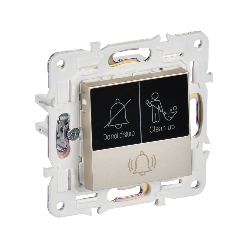 Изображение товара Кнопка звонка с индикацией IEK SKANDY 10А для отелей, шампань, встроенная