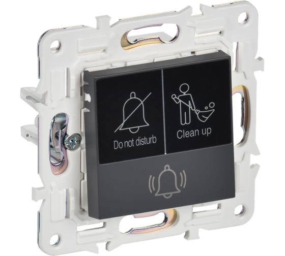 Изображение товара Кнопка звонка с индикацией IEK SKANDY для отелей 10А SK-V17T титан SK-V14-2-10-K48