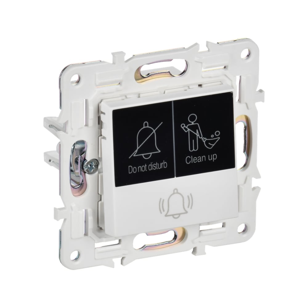 Изображение товара Кнопка звонка с индикацией IEK SKANDY для отелей 10А SK-V17W арктический белый