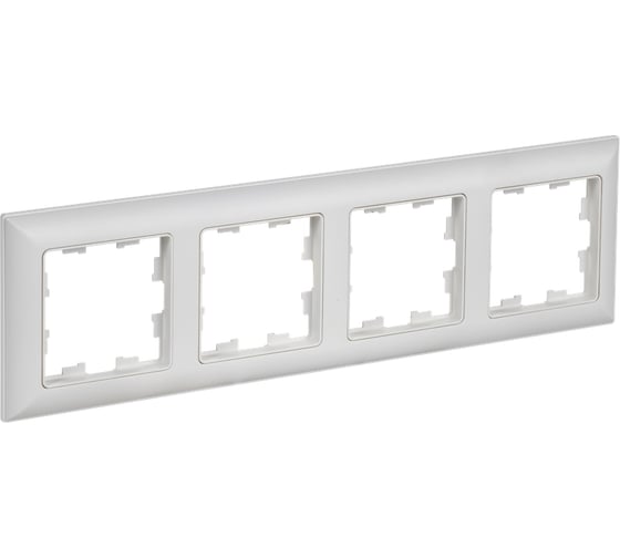 Изображение товара Рамка 4-местная IEK BRITE РУ-4-БрАБ арктический белый/белый BR-M42-12-K91