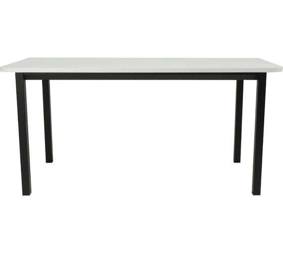 Изображение товара Стол офисный LuxAlto ST45OV черный/ ЛДСП белый, 160x70 34592