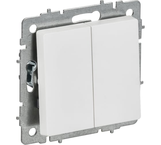 Изображение товара Выключатель 2-клавишный IEK BRITE перекрестный 10А ВС10-2-3-БрАБ арктический белый BR-V23-0-10-K91