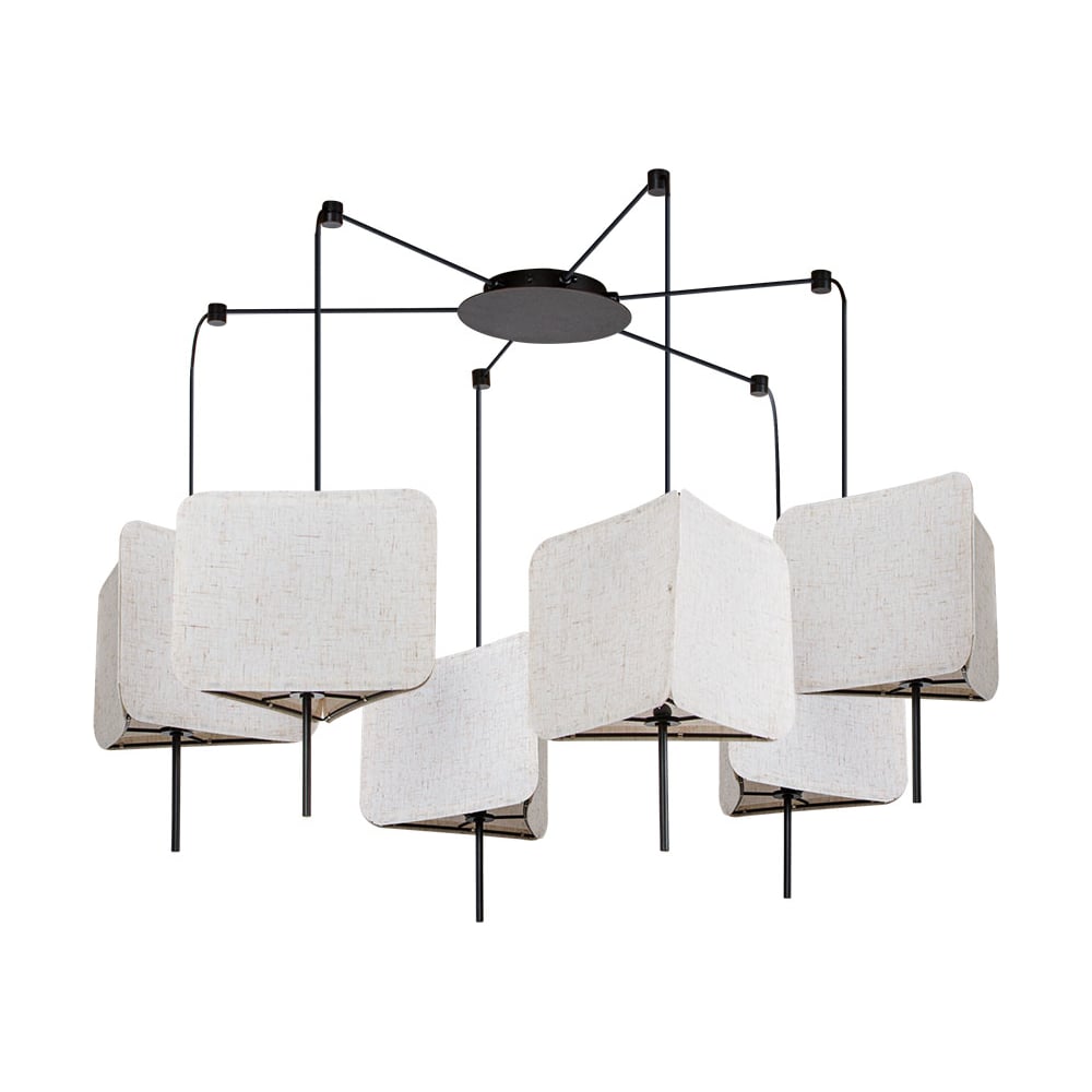 Изображение товара Подвесной светильник ARTE LAMP A7084SP-6BK сканди стиль 6 ламп мощность 240 Вт