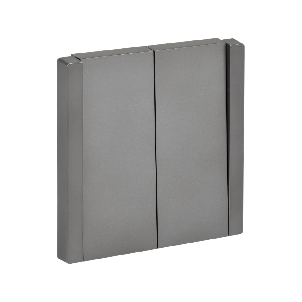 Изображение товара Выключатель 2-клавишный перекрестный IEK FORTE&PIANO FP509 10А сталь