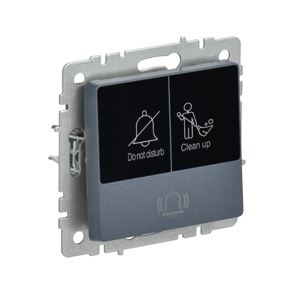 Изображение товара Кнопка звонка с индикацией IEK BRITE для отелей 10А встраиваемая маренго