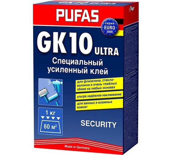 Изображение товара Специальный усиленный клей PUFAS SECURITY GK10 1 кг М 020912000