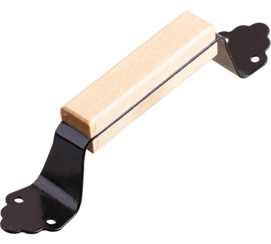 Изображение товара Ручка-скоба Стройбат банная с деревянными накладками 100мм (лак 8 шт) 578250