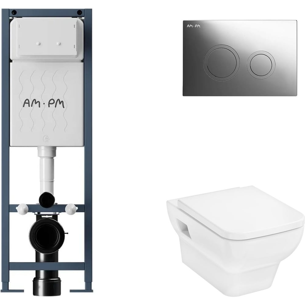 Изображение товара Комплект для унитаза и инсталляции AM.PM ErgoFit CreekTide Q modern универсальный