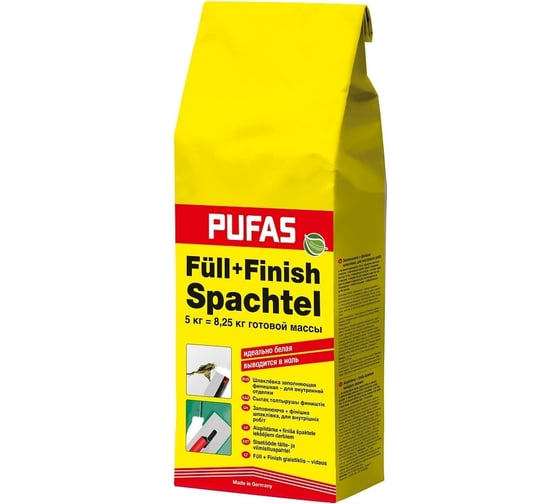 Изображение товара Заполняющая и финишная шпаклевка PUFAS FüII + Finish М 5 кг 1-003004092