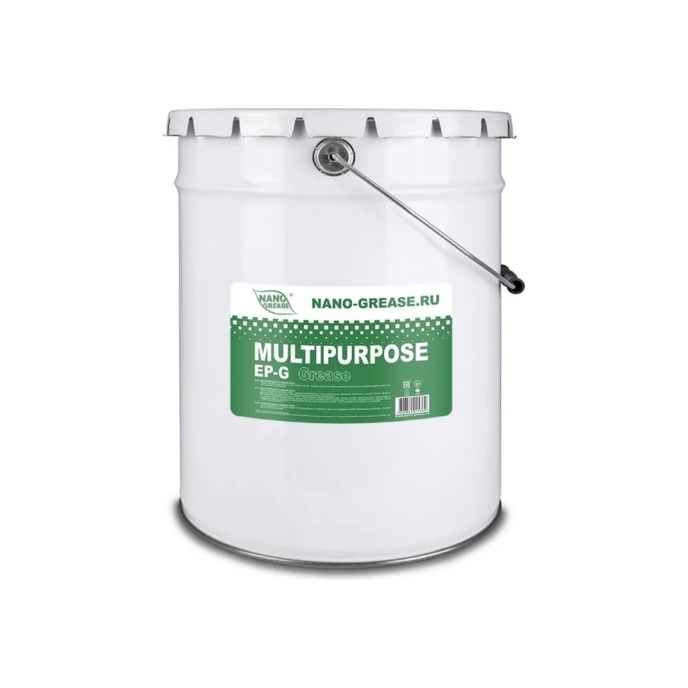 Изображение товара Полусинтетическая зеленая смазка NANO GREASE GREEN MULTIPURPOSE EP-G Grease, 18 кг 4978/ Ф