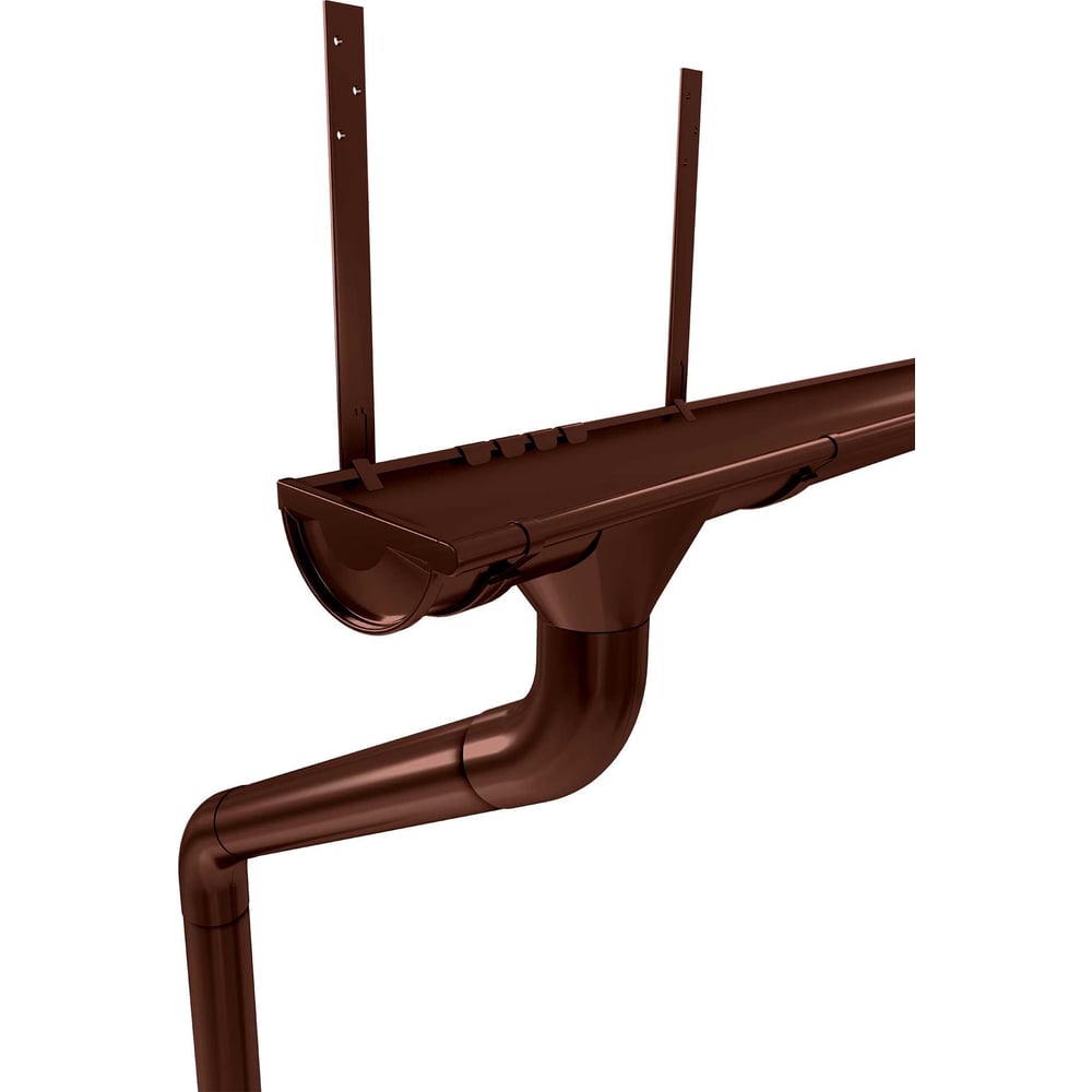 Изображение товара Комплект водостока Grand Line GL PE 125/90 RAL8017 6 м для кровли