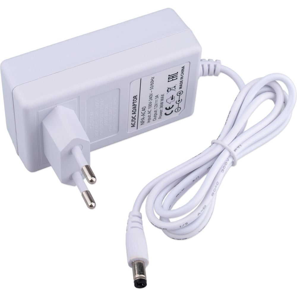 Изображение товара Блок питания Gembird 12В 3А NPA-AC40 компактный и надежный