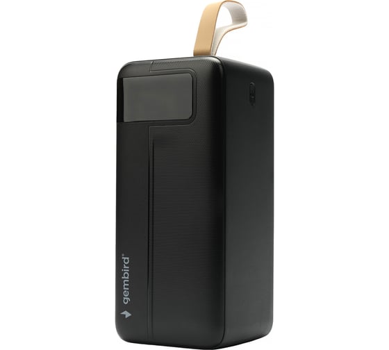 Изображение товара Портативный аккумулятор Gembird 50000мАч, QC/PD, дисплей, черный GPB-50Q