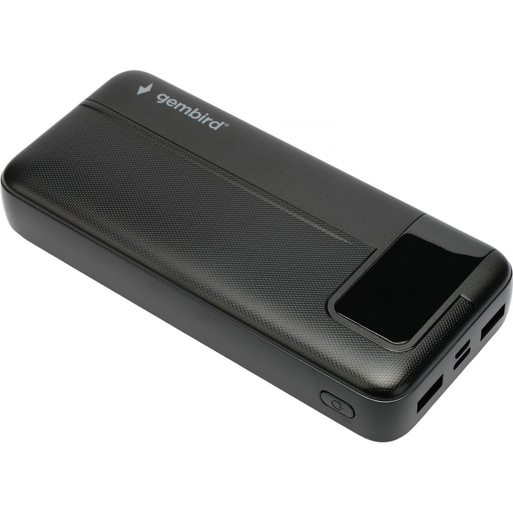 Изображение товара Портативный аккумулятор Gembird 20000мАч QC/PD дисплей черный GPB-20Q