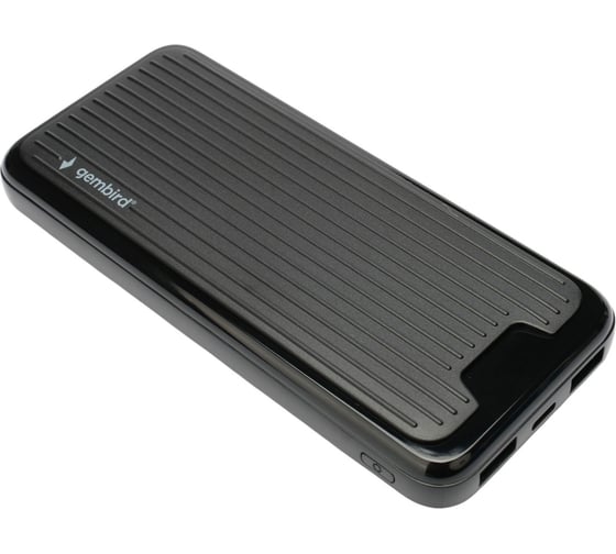 Изображение товара Портативный аккумулятор Gembird 10000мАч, 2A, черный GPB-10