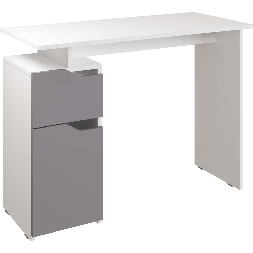 Изображение товара Письменный компьютерный стол Атмосфера ЛАЙТ белый серый шифер для дома и офиса