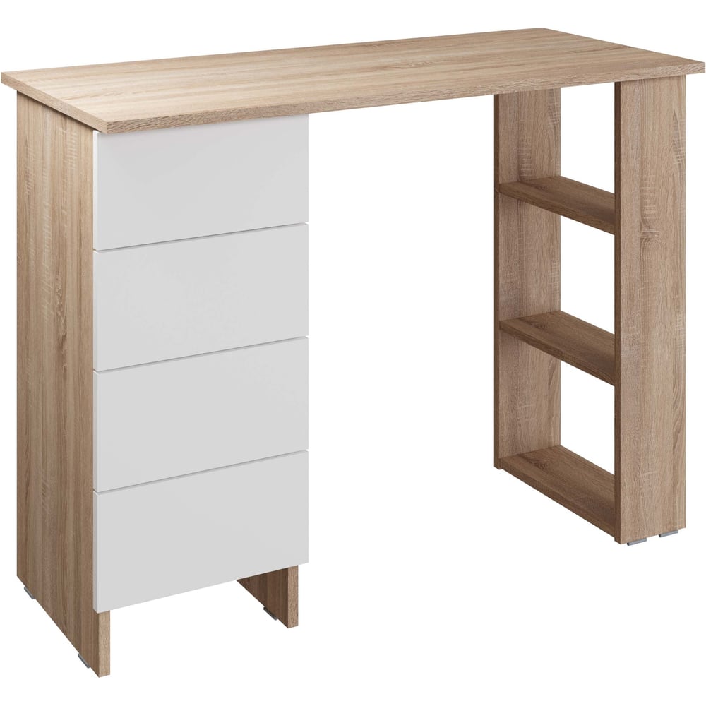 Изображение товара Письменный стол Атмосфера 4Я ЛАЙТ дуб сонома белый современный стиль