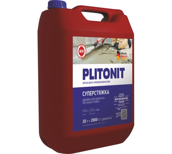 Изображение товара Суперводоредуцирующая добавка ПЛИТОНИТ PLITONIT СуперСтяжка -10 для цементно-пес. 5417