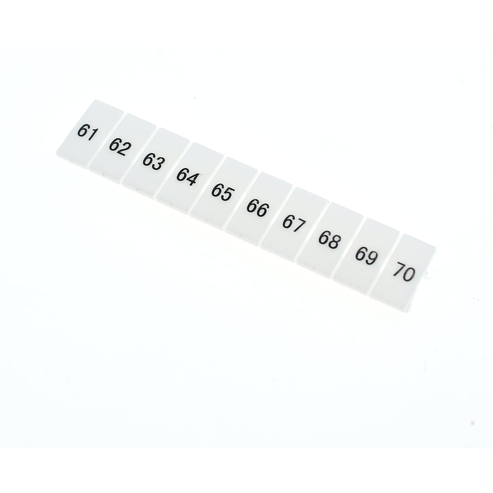 Изображение товара Маркировка для клемм WKDQ JUK (61-70), 100 шт, белая пластиковая