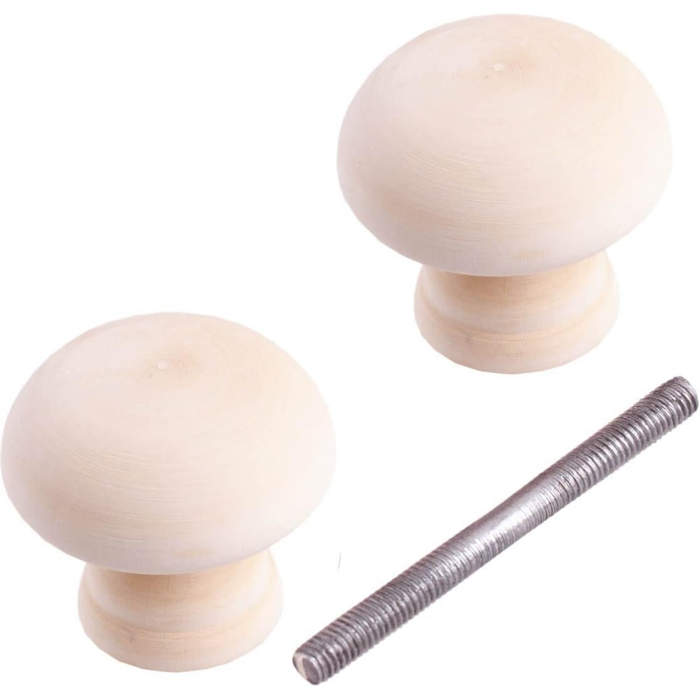 Изображение товара Ручка-кнопка банная Стройбат дерево без лака 5шт