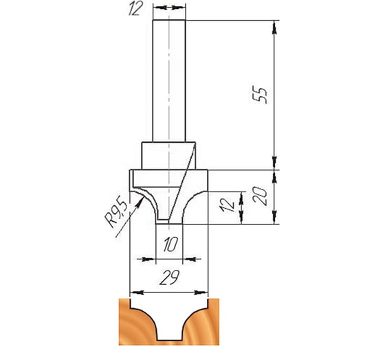 Изображение товара Фреза ФК 0343 МебельДрев 4627198885231