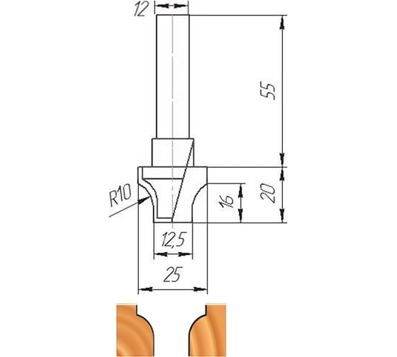 Изображение товара Фреза ФК 0236 МебельДрев 4627198884883