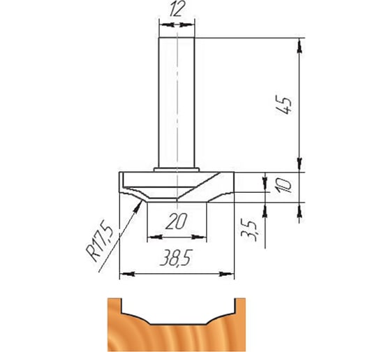 Изображение товара Фреза ФК 0100 МебельДрев 4627198884463