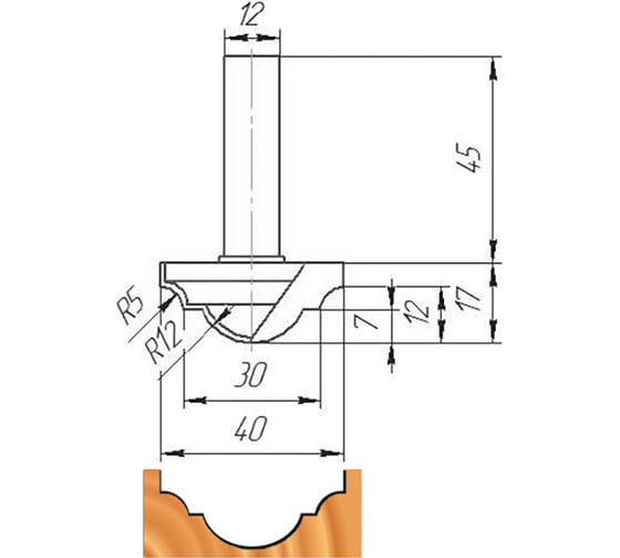 Изображение товара Фреза ФК 0440 МебельДрев 4627198885453