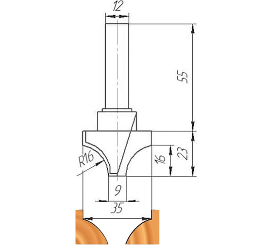 Изображение товара Фреза ФК 0523 МебельДрев 4627198885675